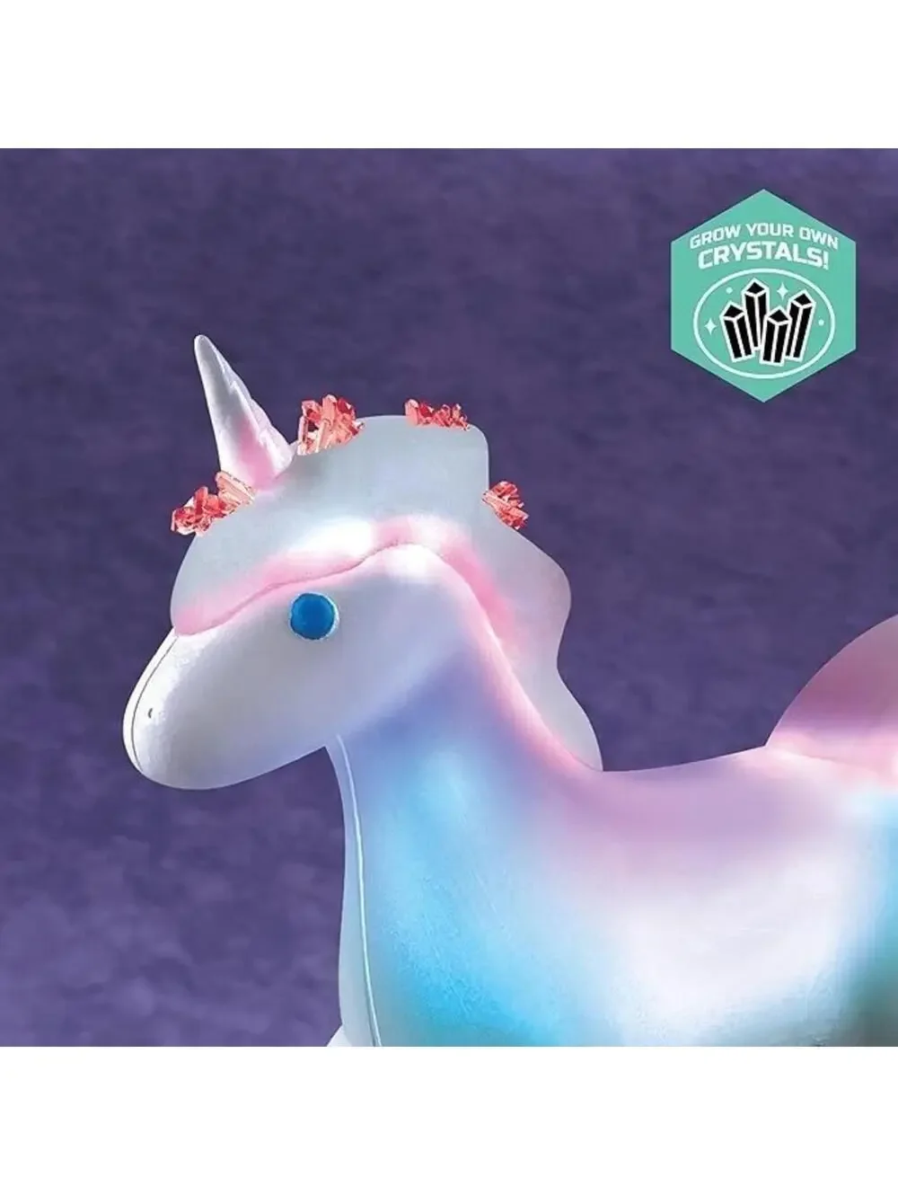 Discovery Crystal Creatures Light-Up Unicorn STEM Crystal Growing Kit, New